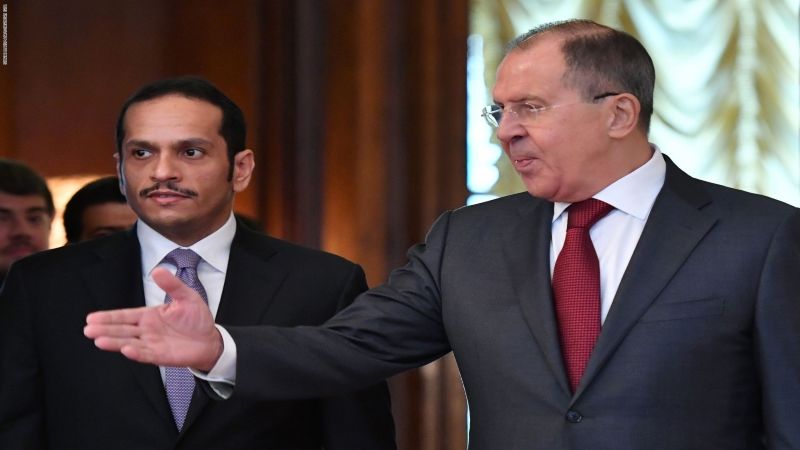 لافروف: بحثت مع وزير الخارجية القطري الأوضاع في سوريا والخليج