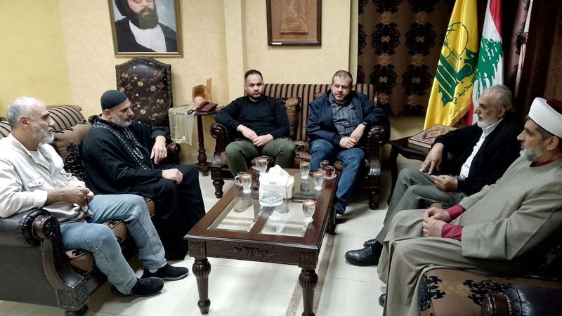 حزب الله عرض الأوضاع الاجتماعية في عين الحلوة مع وفد من مجموعة أهل الخير