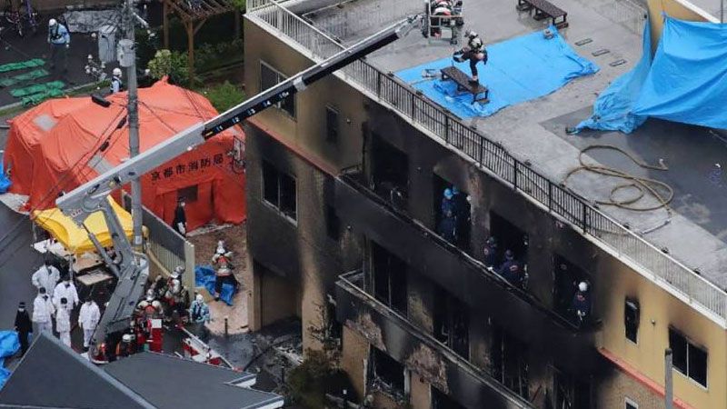 33 قتيلًا في حريق متعمد في استوديو للرسوم المتحركة في اليابان
