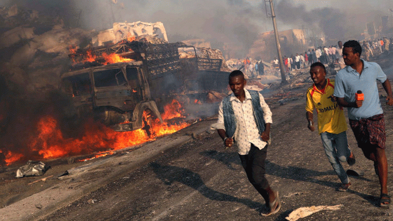 قتلى وجرحى جراء انفجارين وسط العاصمة الصومالية مقديشو