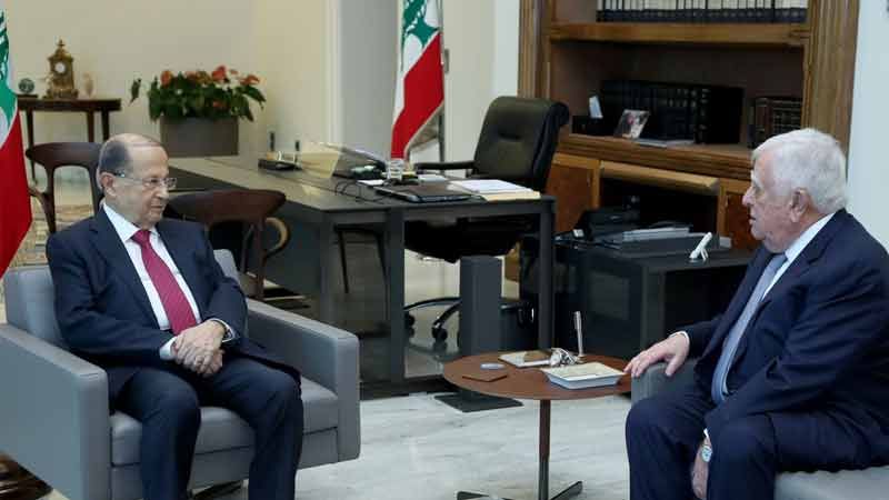 #الرئيس_عون يستقبل الرئيس الفخري لاتحاد غرف التجارة والصناعة والزراعة في لبنان