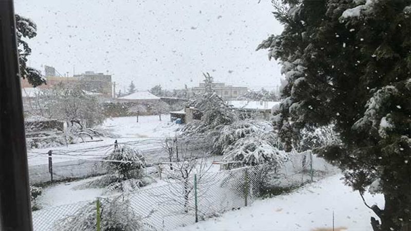 #البقاع_الشمالي: اشتداد العاصفة عند الساعة الثالثة بعد الظهر وتساقط الثلوج اعتباراً من 800 متر