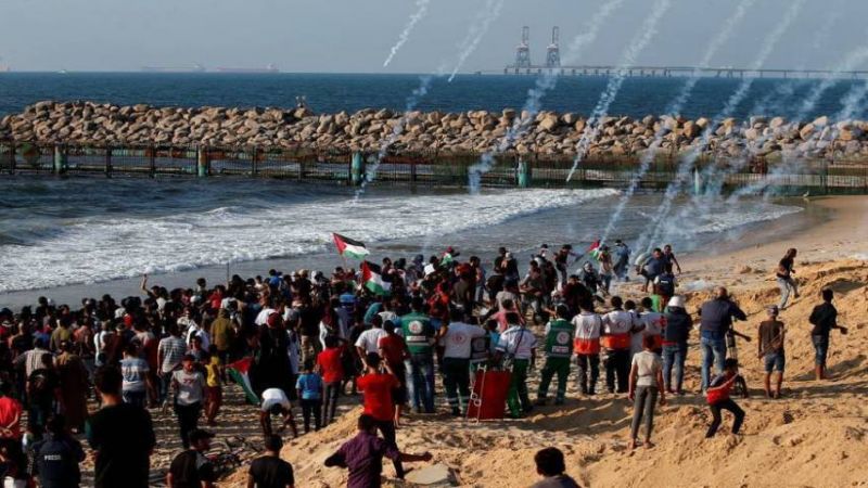 اصابة 20 فلسطينيا جراء قمع الاحتلال الحراك البحري الـ24 شمال غزة