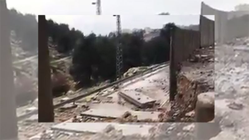 بالفيديو: انهيار أجزاء من جدار الفصل العنصري في القدس المحتلة