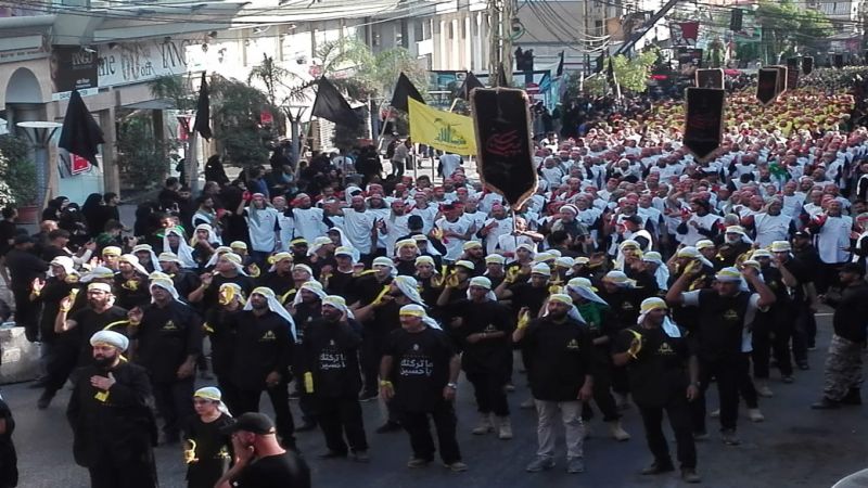 بالصور ... مسيرة الثالث عشر من محرم التي ينظمها حزب الله في مدينة النبطية