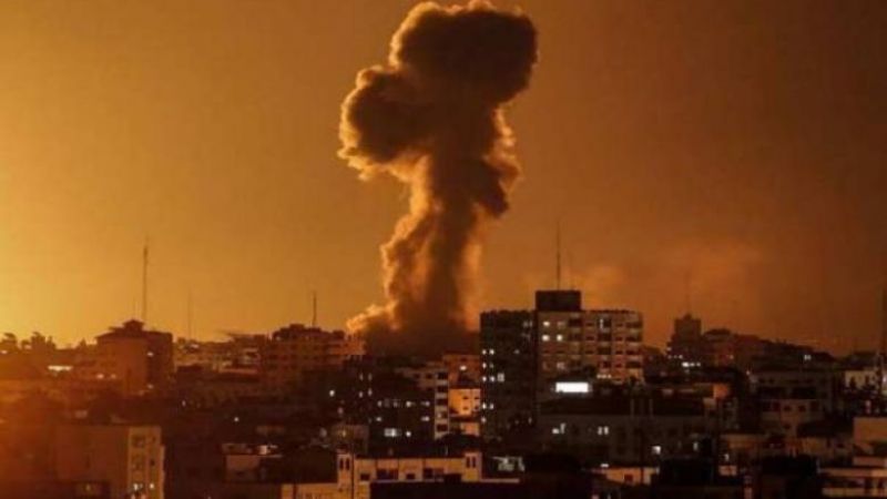 طائرات العدو تقصف مواقع للمقاومة في غزة 