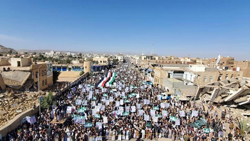 اليمنيون يدعمون فلسطين: لا لصفقة القرن 
