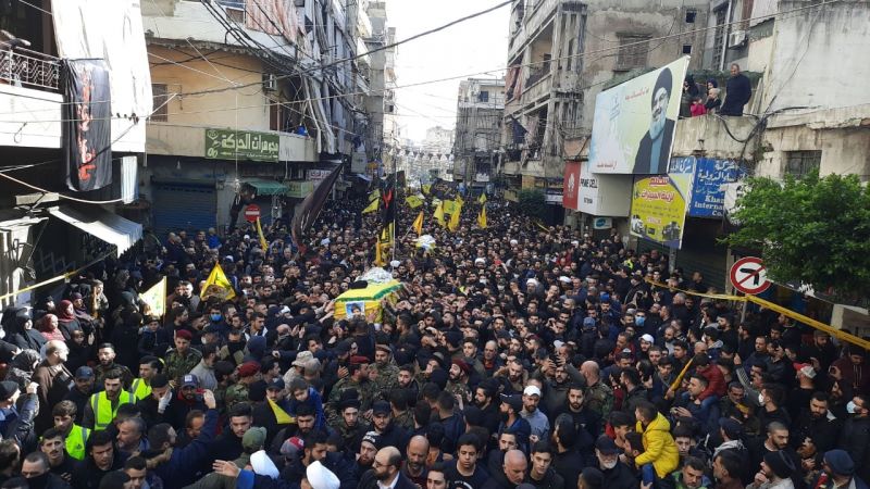 حزب الله وجمهور المقاومة يشيّعون خمسة من شهدائهم في الغبيري