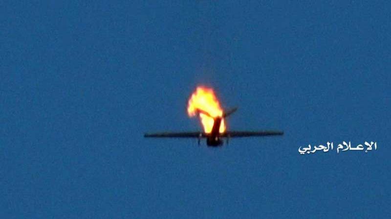 الدفاعات الجوية اليمنية تسقط طائرة تجسس معادية في صعدة