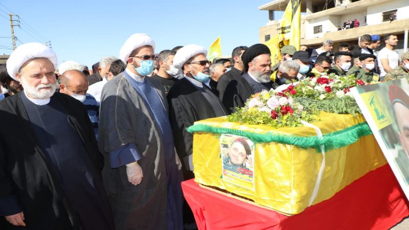 حزب الله واهالي بلدة النبي شيت شيعوا الشهيد المجاهد علي محمد الموسوي