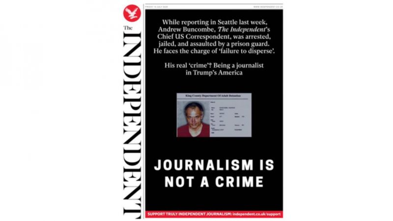 "الصحافة ليست جريمة"..رد "الإندبندنت" على اعتقال الشرطة الأميركية لمراسلها