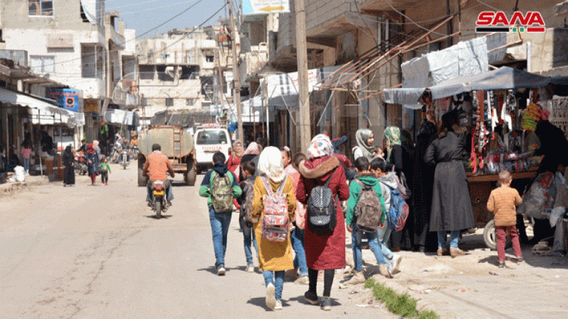 سوريا: مدن الرستن وداريا وحمص تضجّ بالحياة بعدما خطفها الإرهابيون لسنوات