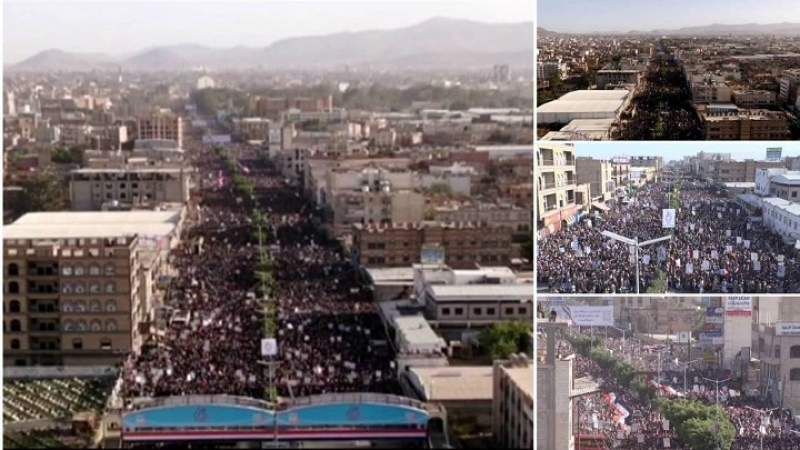 بالفيديو .. هكذا بدت العاصمة صنعاء خلال إحياء ذكرى الصمود