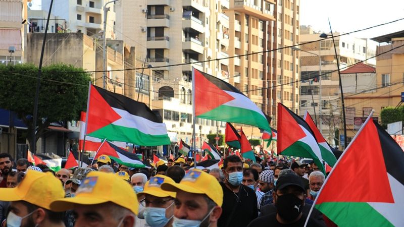 مسيرة شعبية حاشدة في صيدا دعماً للشعب الفلسطيني ومقاومته الباسلة