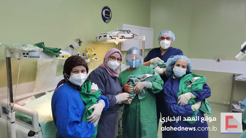 أربعة توائم يُقبلون على الحياة في مستشفى الشيخ راغب