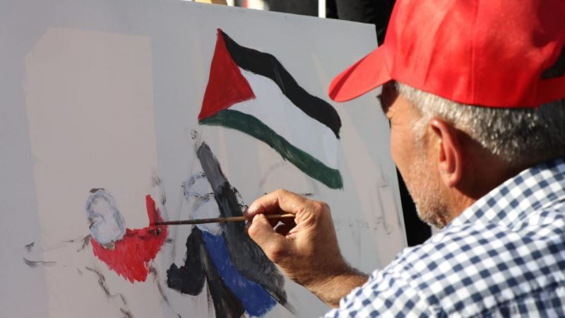 بالصور.. مرسم فني لكشافة الإمام المهدي في صيدا يعكس ألوان القدس
