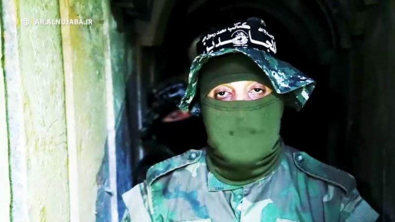 من داخل أنفاق غزة العسكرية تحية لحركة النجباء والشيخ الكعبي