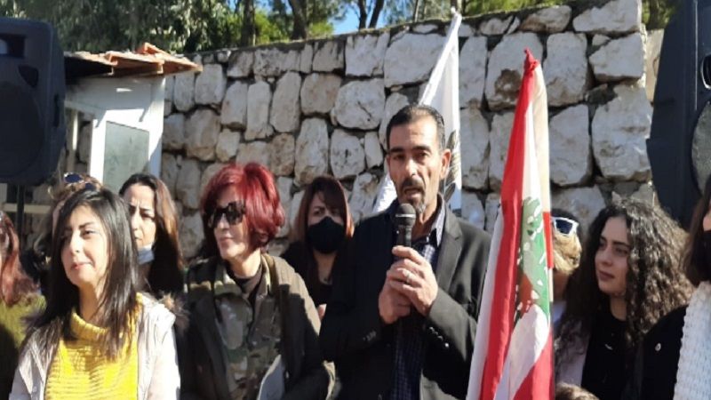 وقفة احتجاجية لأهالي عسكريي الجيش اللبناني في راشيا