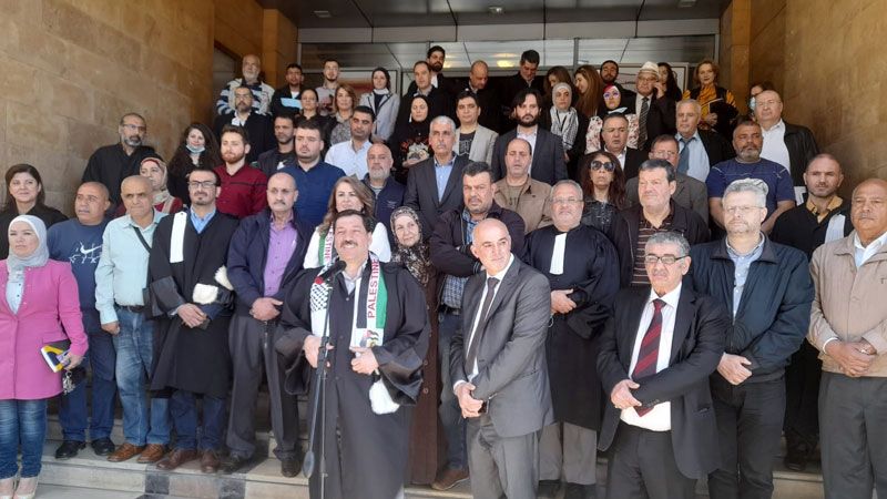 وقفة تضامنية لمحامي الشمال مع فلسطين: العدو لا يفهم إلا لغة المقاومة