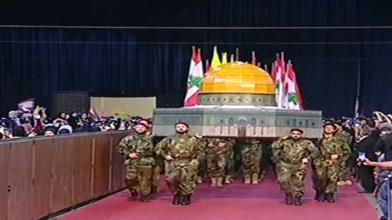 فيديو: عرض عسكري في الضاحية الجنوبية خلال احتفال يوم القدس العالمي