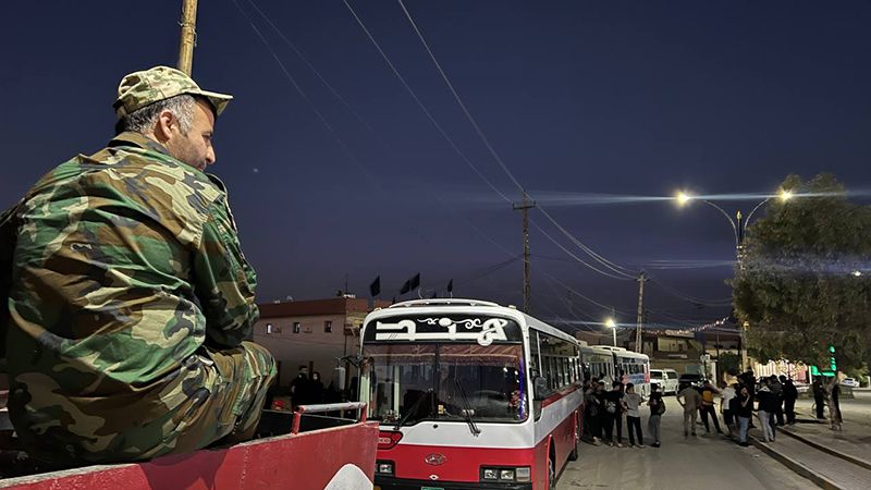 بالصور: مقاتلو الحشد &nbsp;يؤمنون قوافل الزوار في سنجار&nbsp;
