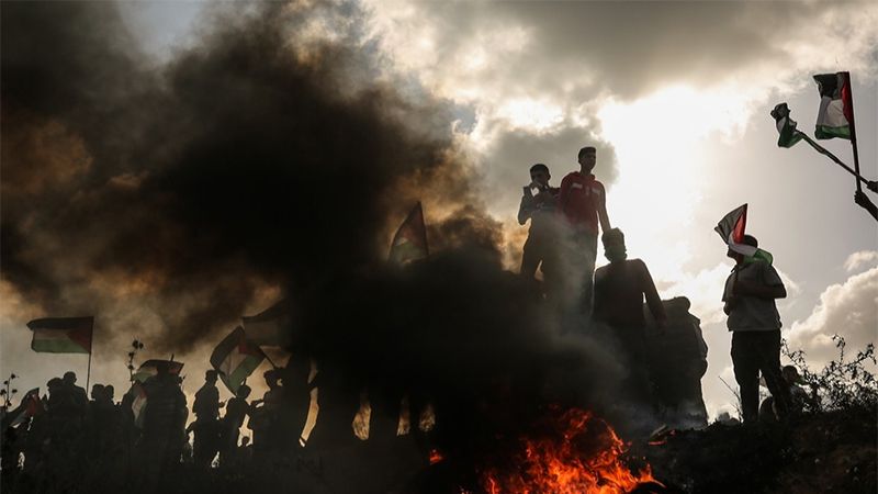 إصابات خلال مواجهات مع الاحتلال شرقي غزة رفضاً لـ &quot;مسيرة الأعلام&quot;