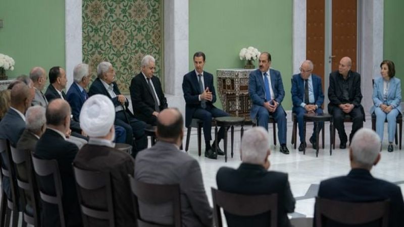 الرئيس الأسد التقى وفد المؤتمر القومي العربي: لمقاومة الغزو الفكري الغربي
