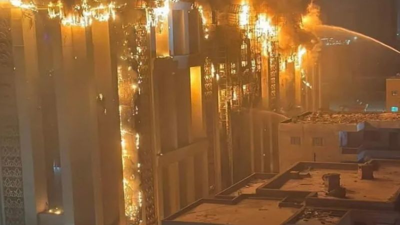 مصر.. جرحى في حريق ضخم بمبنى مديرية أمن الإسماعيلية