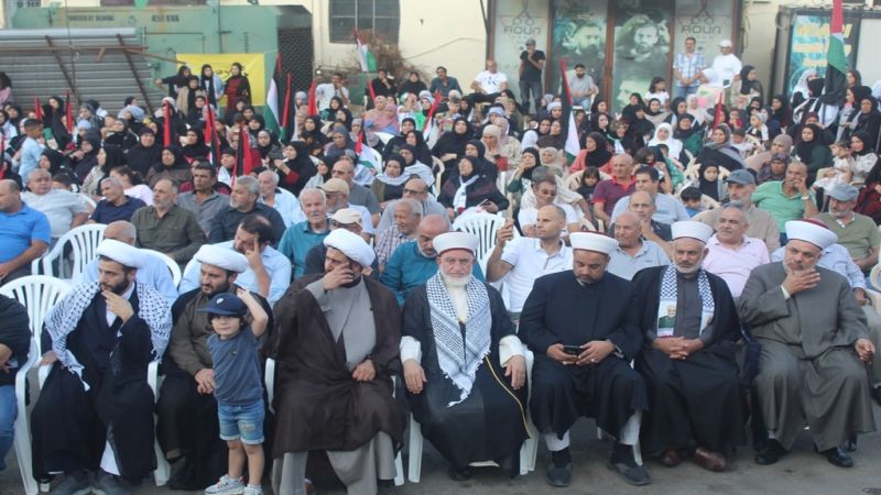 مهرجان جماهيري لـ "لجان العمل في المخيمات الفلسطينية".. الطوفان سيجرف الكيان الصهيوني وأدواته