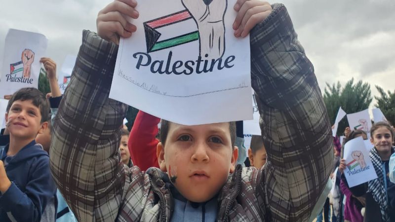 وقفة تضامنية مع فلسطين في بلدة بوداي البقاعية