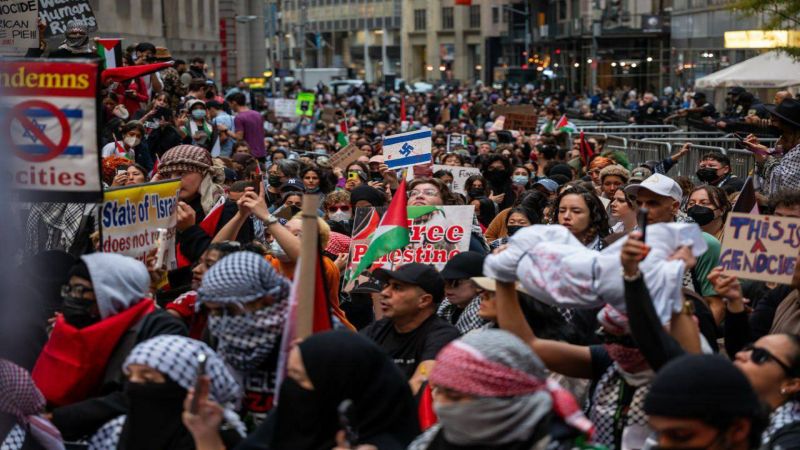 الآلاف يتظاهرون في نيويورك تنديدًا بالعدوان على غزة