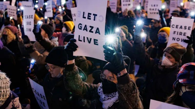 احتجاجات حاشدة في مدن أميركية رفضًا للعدوان الإسرائيلي على غزة