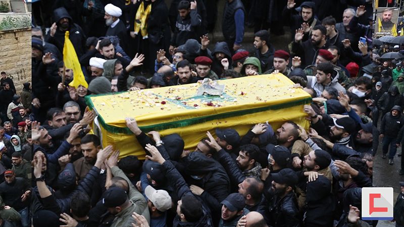 حزب الله يُشيّع الشهيد على طريق القدس علي برجي في روضة الحوراء زينب (ع)