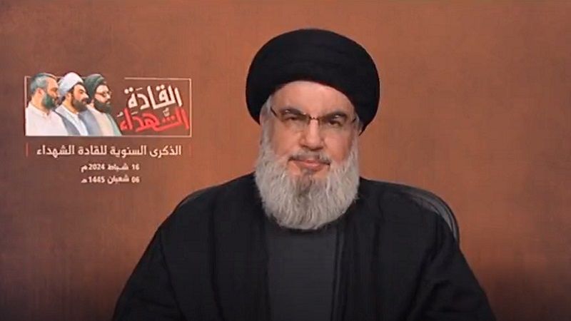 السيد نصر الله: هذه المسيرة والمقاومة من صفاتها ومميزاتها الأساسية أن علماءها وقادتها تقدموا ليكونوا شهداء وأحيانا مع عائلاتهم الشريفة