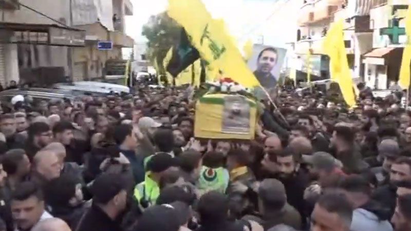 حزب الله يشيّع الشهيدين على طريق القدس درويش وقصير في صربين ودير قانون النهر&nbsp;