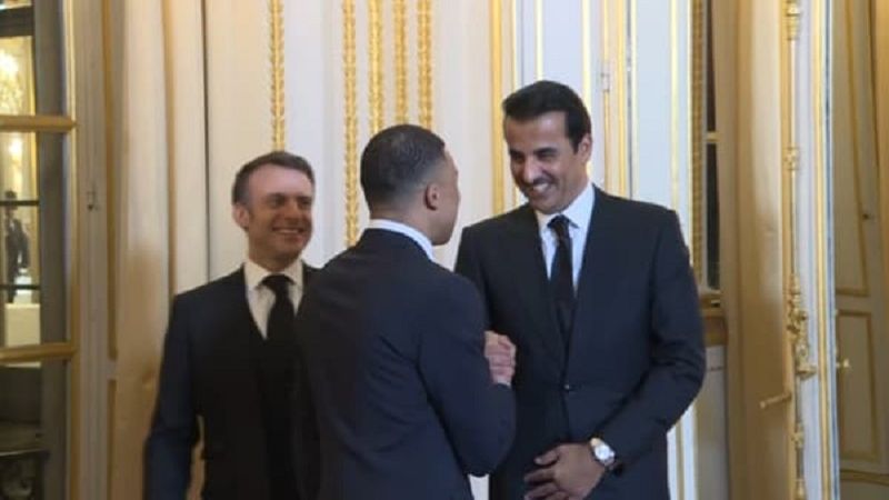 مبابي&nbsp;يحضر مأدبة عشاء مع رئيس فرنسا وأمير قطر