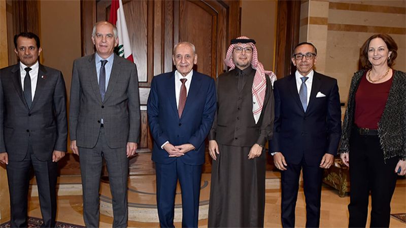 لبنان| الرئيس بري استقبل سفراء اللجنة الخماسية: التوافق قائم على إنجاز التفاهم توصلًا لاستحقاق الرئاسة