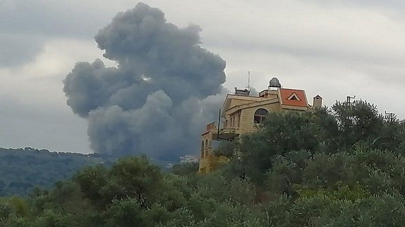  لبنان: الطيران الحربي الصهيوني يشنّ غارة جوية بالصواريخ استهدفت بلدة ميس الجبل