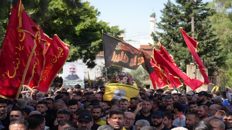 حزب الله يشيّع الشهيد على طريق القدس علي أحمد حمزة في بلدة المجادل الجنوبية