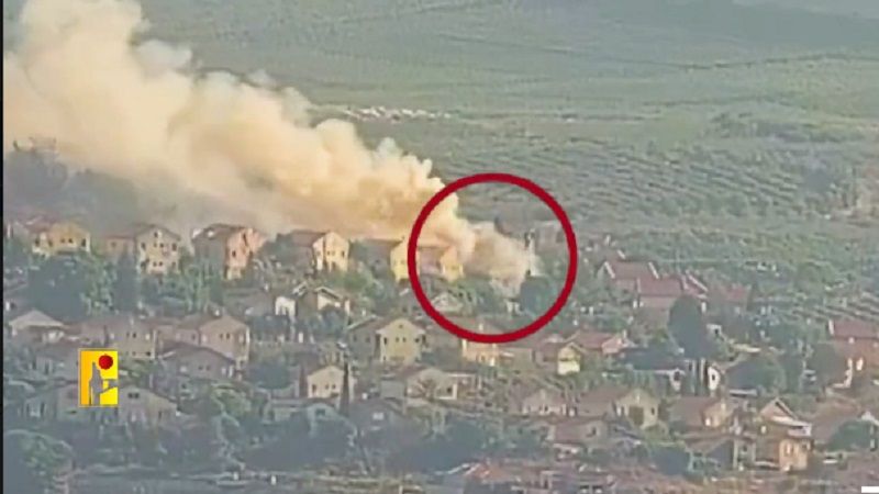 بالفيديو| مشاهد من عملية استهداف المقاومة الإسلامية مبنى يتموضع فيه جنود العدو في مستوطنة المطلة