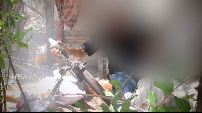 بالفيديو: مشاهد من حمم الهاون التي دكت بها سرايا القدس جنود وآليات العدو في محور التقدم في حي الشجاعية