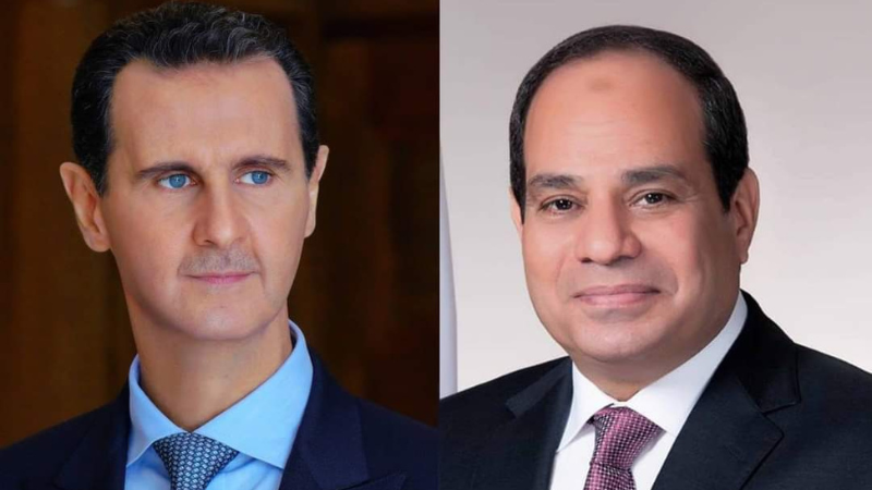 الرئيس الأسد للسيسي: وقوف الشعبين السوري والمصري في وجه التطرف أسهم في حماية المنطقة