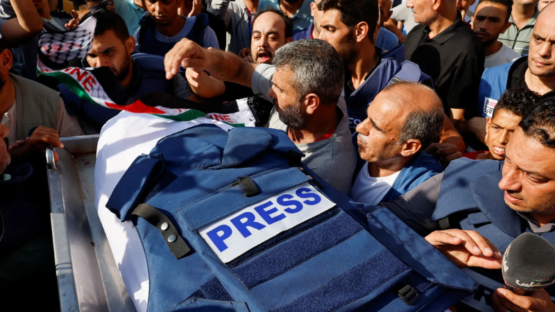 إدانات واسعة لاستهداف الصحفيين الخمسة في غزّة&nbsp;