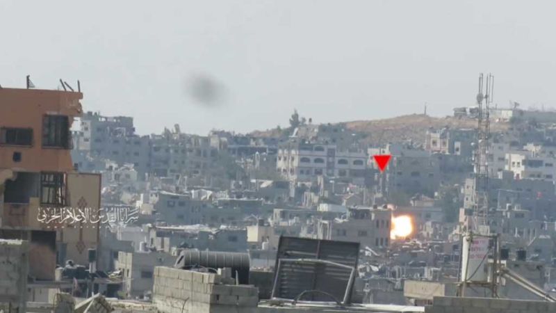 فيديو: سرايا القدس تقصف جنود وآليات العدو في حي الشجاعية بقذائف الهاون