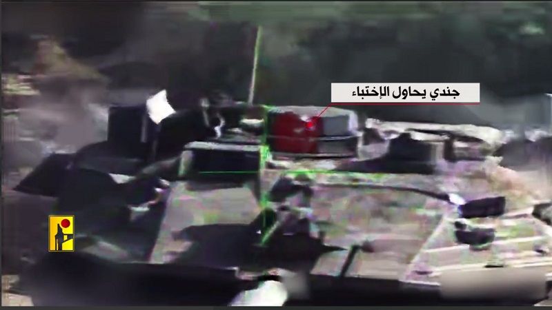 فيديو: استهداف دبابة ميركافا في موقع حدب يارين&nbsp;