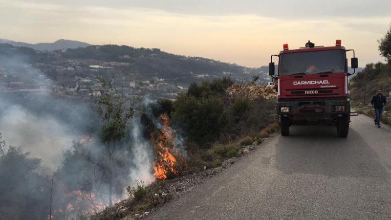 لبنان: حريق كبير في طورزيا الجبيلية امتدت نيرانه إلى بلدات علمات المجاورة  