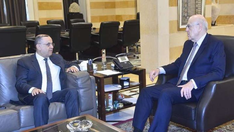 لبنان: ميقاتي عرض نتائج زيارته للعراق مع الوزير فياض واستقبل سفير مصر والبيسري ونوابًا