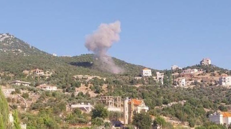 الطيران الصهيوني يشن غارة استهدفت المنطقة الواقعة بين كفرحمام وكفرشوبا جنوب لبنان