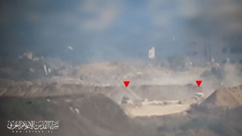 فيديو: سرايا القدس تستهدف العدوّ الصهيوني على خط الإمداد في محور "نتساريم"