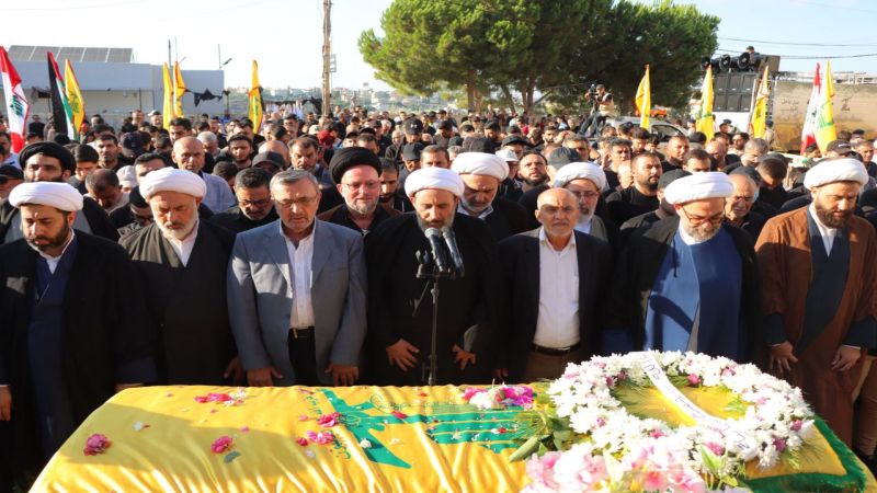 حزب الله وجماهير المقاومة يشيّعون شهيدة الغدر الصّهيوني وسيلة بيضون في الشّهابيّة